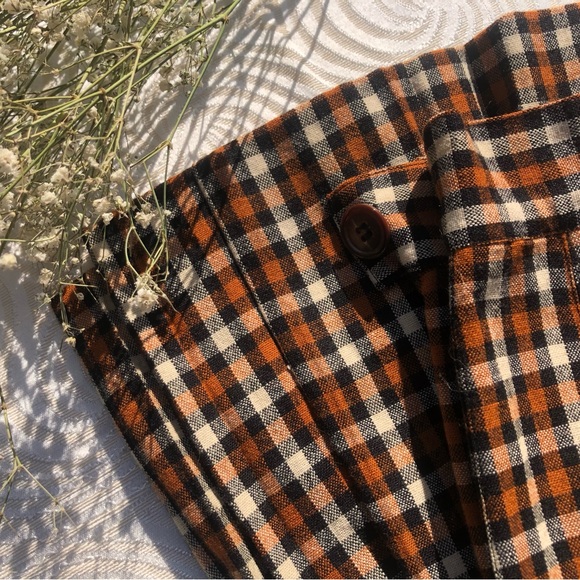 VINTAGE Checkered High-Waist Skirt - Picture 2 of 8